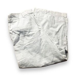 Grammar NYC Organic Cotton Wide Leg Pants Size 10 Gray Lightweight Business